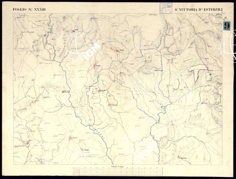 ATLANTE DELL'ISOLA DI SARDEGNA ALLA SCALA DI 1 AL 50.000 - FOGLIO XXXIII MONTE S. VITTORIA D'ESTERZILI.