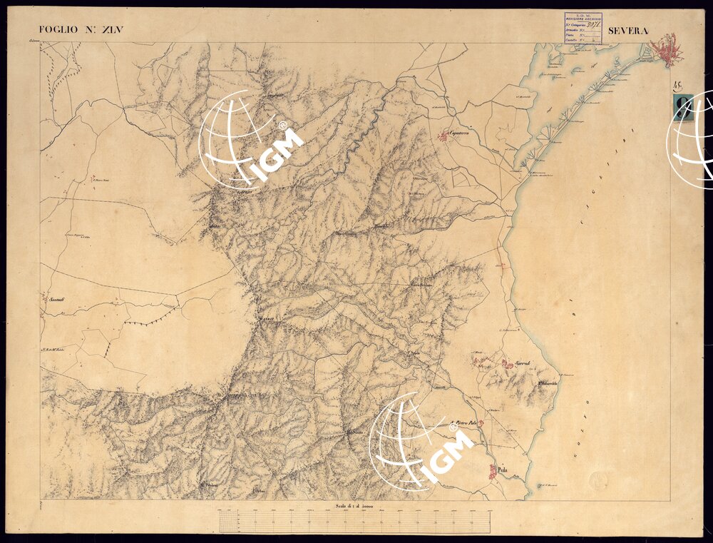 ATLANTE DELL'ISOLA DI SARDEGNA ALLA SCALA DI 1 AL 50.000 - FOGLIO XLV SEVERA.