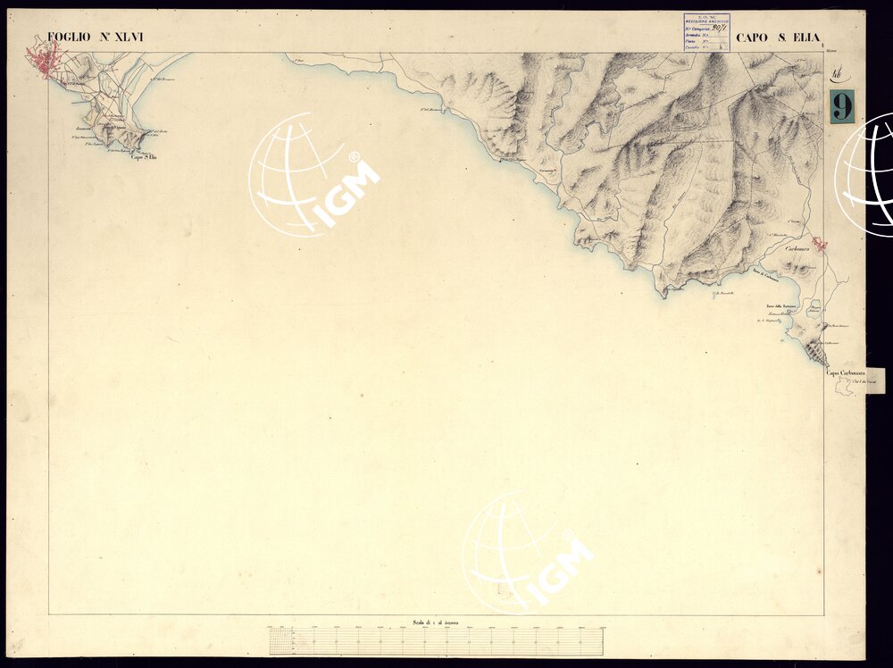 ATLANTE DELL'ISOLA DI SARDEGNA ALLA SCALA DI 1 AL 50.000 - FOGLIO XLVI CAPO S. ELIA.