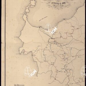 CARTA COROGRAFICA STRADALE DELLA PROVINCIA DI SASSARI A TUTTO IL 1881 SCALA DI 1: 150.000 - FOGLIO OVEST