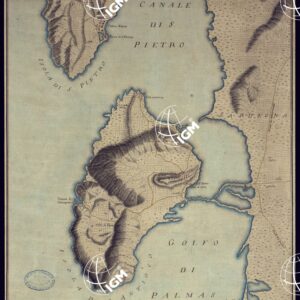 CARTA DELLE DUE ISOLE, S. PIETRO, S. ANTIOCO, CON PARTE DELLE SARDEGNA. LEVATA L'ANNO 1792. DALL'AB.LIRELLI GEOGRAFO DI S. M. E DELL'ACAD. R. DELLE SCIENZE.