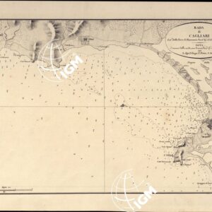PORTOLANO DELLA SARDEGNA - CARTA IDROGRAFICA DELLA SARDEGNA LEVATA DAL CAVALIERE GIUSEPPE ALBINI CAPITANO DI VASCELLO NELLA MARINA DI S.M. SARDA - RADA DI CAGLIARI TAVOLA II.