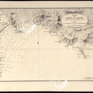 PORTOLANO DELLA SARDEGNA - CARTA IDROGRAFICA DELLA SARDEGNA LEVATA DAL CAVALIERE GIUSEPPE ALBINI CAPITANO DI VASCELLO NELLA MARINA DI S.M. SARDA - PIANO del GOLFO di CAGLIARI TAVOLA III.