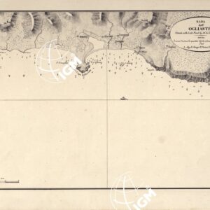 PORTOLANO DELLA SARDEGNA - CARTA IDROGRAFICA DELLA SARDEGNA LEVATA DAL CAVALIERE GIUSEPPE ALBINI CAPITANO DI VASCELLO NELLA MARINA DI S.M. SARDA - RADA DELL'OGLIASTRA TAVOLA V.