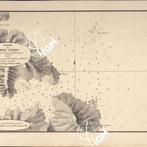 PORTOLANO DELLA SARDEGNA - CARTA IDROGRAFICA DELLA SARDEGNA LEVATA DAL CAVALIERE GIUSEPPE ALBINI CAPITANO DI VASCELLO NELLA MARINA DI S.M. SARDA - PIANO DI PORTO CERVO TAVOLA VIII.