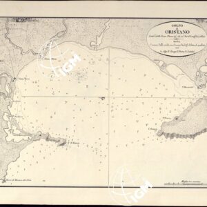 PORTOLANO DELLA SARDEGNA - CARTA IDROGRAFICA DELLA SARDEGNA LEVATA DAL CAVALIERE GIUSEPPE ALBINI CAPITANO DI VASCELLO NELLA MARINA DI S.M. SARDA - GOLFO di ORISTANO TAVOLA XXV.