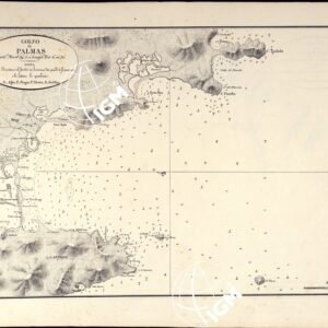 PORTOLANO DELLA SARDEGNA - CARTA IDROGRAFICA DELLA SARDEGNA LEVATA DAL CAVALIERE GIUSEPPE ALBINI CAPITANO DI VASCELLO NELLA MARINA DI S.M. SARDA - GOLFO DI PALMAS TAVOLA XXVII.