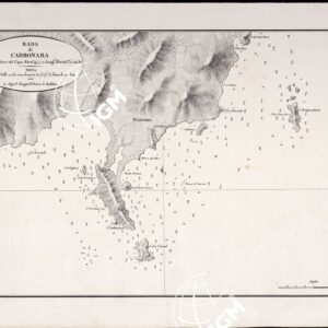 PORTOLANO DELLA SARDEGNA - CARTA IDROGRAFICA DELLA SARDEGNA LEVATA DAL CAVALIERE GIUSEPPE ALBINI CAPITANO DI VASCELLO NELLA MARINA DI S.M. SARDA - RADA DI CARBONARA TAVOLA IV.