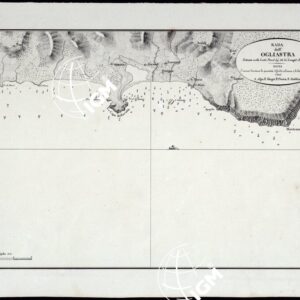 PORTOLANO DELLA SARDEGNA - CARTA IDROGRAFICA DELLA SARDEGNA LEVATA DAL CAVALIERE GIUSEPPE ALBINI CAPITANO DI VASCELLO NELLA MARINA DI S.M. SARDA - RADA DELL' OGLIASTRA TAVOLA V.