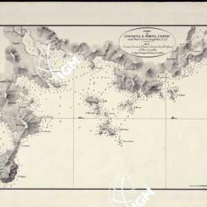 PORTOLANO DELLA SARDEGNA - CARTA IDROGRAFICA DELLA SARDEGNA LEVATA DAL CAVALIERE GIUSEPPE ALBINI CAPITANO DI VASCELLO NELLA MARINA DI S.M. SARDA - GOLFO DI COGNENA E PORTO CERVO TAVOLA VII.