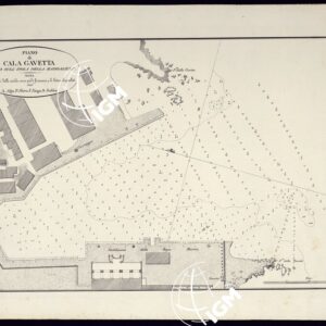 PORTOLANO DELLA SARDEGNA - CARTA IDROGRAFICA DELLA SARDEGNA LEVATA DAL CAVALIERE GIUSEPPE ALBINI CAPITANO DI VASCELLO NELLA MARINA DI S.M. SARDA  - PIANO DI CALA GAVETTA TAVOLA XVI.