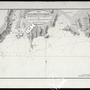 PORTOLANO DELLA SARDEGNA - CARTA IDROGRAFICA DELLA SARDEGNA LEVATA DAL CAVALIERE GIUSEPPE ALBINI CAPITANO DI VASCELLO NELLA MARINA DI S.M. SARDA - PIANO DI LONGO SANTO E SANTA RIPARATA TAVOLA XVIII.