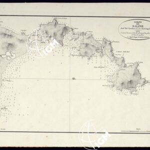 PORTOLANO DELLA SARDEGNA - CARTA IDROGRAFICA DELLA SARDEGNA LEVATA DAL CAVALIERE GIUSEPPE ALBINI CAPITANO DI VASCELLO NELLA MARINA DI S.M. SARDA  - GOLFO DELLE SALINE TAVOLA XX.