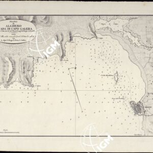 PORTOLANO DELLA SARDEGNA - CARTA IDROGRAFICA DELLA SARDEGNA LEVATA DAL CAVALIERE GIUSEPPE ALBINI CAPITANO DI VASCELLO NELLA MARINA DI S.M. SARDA  - PIANO DI ALGHERO E RADA DI CAPO GALERA TAVOLA XXIII.