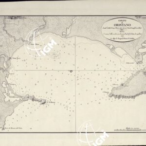 PORTOLANO DELLA SARDEGNA - CARTA IDROGRAFICA DELLA SARDEGNA LEVATA DAL CAVALIERE GIUSEPPE ALBINI CAPITANO DI VASCELLO NELLA MARINA DI S.M. SARDA  - GOLFO DI ORISTANO TAVOLA XXV.