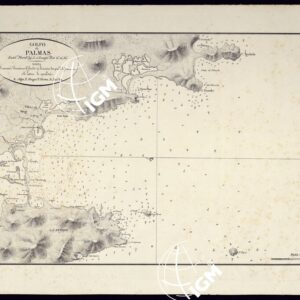 PORTOLANO DELLA SARDEGNA - CARTA IDROGRAFICA DELLA SARDEGNA LEVATA DAL CAVALIERE GIUSEPPE ALBINI CAPITANO DI VASCELLO NELLA MARINA DI S.M. SARDA  - GOLFO DI PALMAS TAVOLA XXVII.