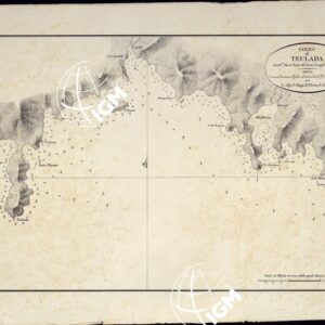 PORTOLANO DELLA SARDEGNA - CARTA IDROGRAFICA DELLA SARDEGNA LEVATA DAL CAVALIERE GIUSEPPE ALBINI CAPITANO DI VASCELLO NELLA MARINA DI S.M. SARDA - GOLFO DI TEULADA TAVOLA XXVIII.