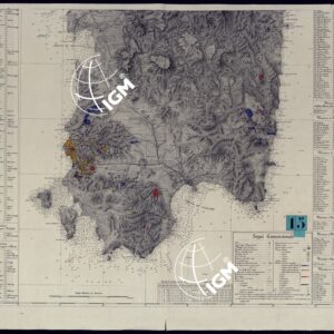 CARTA MINERARIA E STRADALE DELL'ISOLA DI SARDEGNA - FOGLIO SUD.
