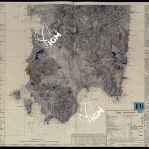 CARTA MINERARIA E STRADALE DELL'ISOLA DI SARDEGNA - FOGLIO SUD.