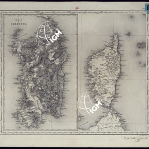 CARTA COROGRAFICA DELL'ITALIA SUPERIORE E CENTRALE ALLA SCALA DI 1:600.000 ISOLA di SARDEGNA - FOGLIO 5 (recto)