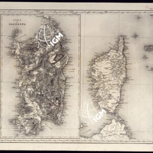 CARTA COROGRAFICA DELL'ITALIA SUPERIORE E CENTRALE ALLA SCALA DI 1:600.000 ISOLA di SARDEGNA - FOGLIO 5 (recto e verso)