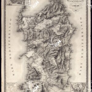 CARTA COROGRAFICA DELL'ISOLA o DEL REGNO DI SARDEGNA CON OGNI CURA RIDOTTA DAI ACCREDITATI MATERIALI E CORRETTA DIETRO RECENTI NOTIZIE L'ANNO 1838, TORINO PRESSO GIO BATT. MAGGI PROVVEDITORE DI STAMPE DI S.M.