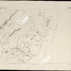 ATLANTE DELL'ISOLA DI SARDEGNA - FOGLIO XXI OROSEI.