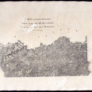 CARTA MERAMENTE DIMOSTRATIVA DELLA CATENA PRINCIPALE DELLE ALPI OCCIDENTALI E DEL CORSO DEL VARO SINO AL MEDITERRANEO - FOGLIO 1