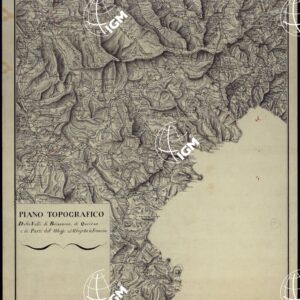 PIANO TOPOGRAFICO DELLE VALLI DI BRIANZONE DI QUEIRAS E DI PARTE DELL'UBAJE ED UBAJETTA IN FRANCIA - FOGLIO 4 (DUPLICATO ACQUERELLATO).