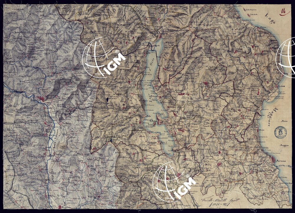 LEVATE TOPOGRAFICHE DELL'ALTO E BASSO NOVARESE - FOGLIO 14.