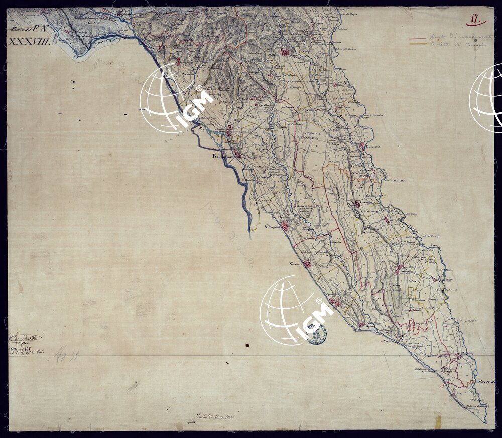 LEVATE TOPOGRAFICHE DELL'ALTO E BASSO NOVARESE - FOGLIO 17.