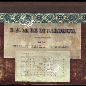 CARTA TOPOGRAFICA DEGLI STATI DI TERRA FERMA DI S.S.R.M. CARLO ALBERTO RE DI SARDEGNA FATTA DAL CORPO DELLO STATO MAGGIORE COMANDATO DAL TEN.TE GEN.LE B.NE DI MONTHOUX ALLA SCALA DI 1 50.000 1831 - COPERTINA QUADRO D'UNIONE.