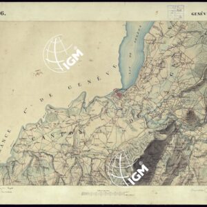 CARTA TOPOGRAFICA DEGLI STATI DI TERRA FERMA DI S.S.R.M. CARLO ALBERTO RE DI SARDEGNA FATTA DAL CORPO DELLO STATO MAGGIORE COMANDATO DAL TEN.TE GEN.LE B.NE DI MONTHOUX ALLA SCALA DI 1 50.000 1831 - FOGLIO F.6 GENEVE.