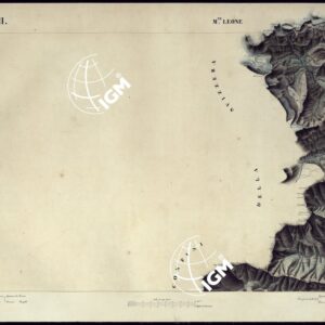 CARTA TOPOGRAFICA DEGLI STATI DI TERRA FERMA DI S.S.R.M. CARLO ALBERTO RE DI SARDEGNA FATTA DAL CORPO DELLO STATO MAGGIORE COMANDATO DAL TEN.TE GEN.LE B.NE DI MONTHOUX ALLA SCALA DI 1 50.000 1831 - FOGLIO F.11 M. LEONE.