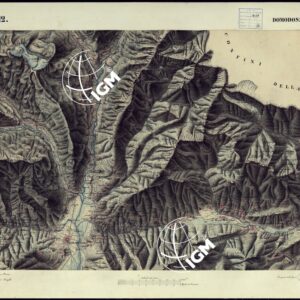 CARTA TOPOGRAFICA DEGLI STATI DI TERRA FERMA DI S.S.R.M. CARLO ALBERTO RE DI SARDEGNA FATTA DAL CORPO DELLO STATO MAGGIORE COMANDATO DAL TEN.TE GEN.LE B.NE DI MONTHOUX ALLA SCALA DI 1 50.000 1831 - FOGLIO F.12 DOMODOSSOLA.