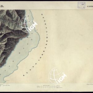 CARTA TOPOGRAFICA DEGLI STATI DI TERRA FERMA DI S.S.R.M. CARLO ALBERTO RE DI SARDEGNA FATTA DAL CORPO DELLO STATO MAGGIORE COMANDATO DAL TEN.TE GEN.LE B.NE DI MONTHOUX ALLA SCALA DI 1 50.000 1831 - FOGLIO G.13 CANNOBBIO.