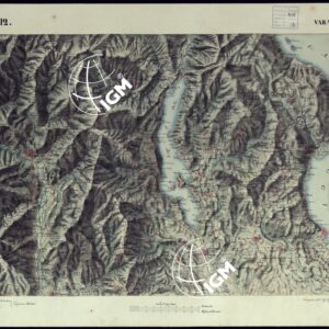 CARTA TOPOGRAFICA DEGLI STATI DI TERRA FERMA DI S.S.R.M. CARLO ALBERTO RE DI SARDEGNA FATTA DAL CORPO DELLO STATO MAGGIORE COMANDATO DAL TEN.TE GEN.LE B.NE DI MONTHOUX ALLA SCALA DI 1 50.000 1831 - FOGLIO H.12 VARALLO.