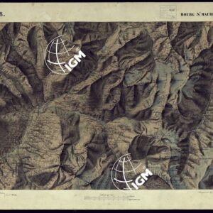 CARTA TOPOGRAFICA DEGLI STATI DI TERRA FERMA DI S.S.R.M. CARLO ALBERTO RE DI SARDEGNA FATTA DAL CORPO DELLO STATO MAGGIORE COMANDATO DAL TEN.TE GEN.LE B.NE DI MONTHOUX ALLA SCALA DI 1 50.000 1831 - FOGLIO I.8 BOURG. S. MAURICE.