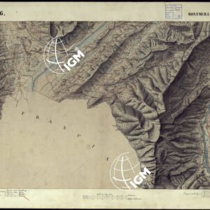 CARTA TOPOGRAFICA DEGLI STATI DI TERRA FERMA DI S.S.R.M. CARLO ALBERTO RE DI SARDEGNA FATTA DAL CORPO DELLO STATO MAGGIORE COMANDATO DAL TEN.TE GEN.LE B.NE DI MONTHOUX ALLA SCALA DI 1 50.000 1831 - FOGLIO K.6 MONTMEILLANT.