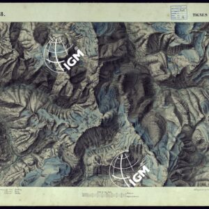 CARTA TOPOGRAFICA DEGLI STATI DI TERRA FERMA DI S.S.R.M. CARLO ALBERTO RE DI SARDEGNA FATTA DAL CORPO DELLO STATO MAGGIORE COMANDATO DAL TEN.TE GEN.LE B.NE DI MONTHOUX ALLA SCALA DI 1 50.000 1831 - FOGLIO K.8 TIGNES.