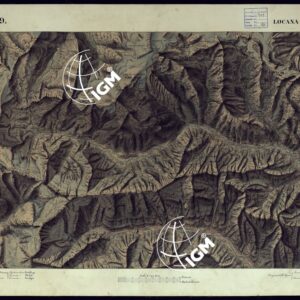 CARTA TOPOGRAFICA DEGLI STATI DI TERRA FERMA DI S.S.R.M. CARLO ALBERTO RE DI SARDEGNA FATTA DAL CORPO DELLO STATO MAGGIORE COMANDATO DAL TEN.TE GEN.LE B.NE DI MONTHOUX ALLA SCALA DI 1 50.000 1831 - FOGLIO K.9 LOCANA.