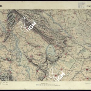 CARTA TOPOGRAFICA DEGLI STATI DI TERRA FERMA DI S.S.R.M. CARLO ALBERTO RE DI SARDEGNA FATTA DAL CORPO DELLO STATO MAGGIORE COMANDATO DAL TEN.TE GEN.LE B.NE DI MONTHOUX ALLA SCALA DI 1 50.000 1831 - FOGLIO K.11 IVREA.