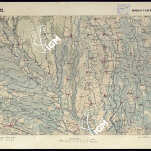 CARTA TOPOGRAFICA DEGLI STATI DI TERRA FERMA DI S.S.R.M. CARLO ALBERTO RE DI SARDEGNA FATTA DAL CORPO DELLO STATO MAGGIORE COMANDATO DAL TEN.TE GEN.LE B.NE DI MONTHOUX ALLA SCALA DI 1 50.000 1831 - FOGLIO K.12 BORGO VERCELLI.