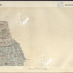 CARTA TOPOGRAFICA DEGLI STATI DI TERRA FERMA DI S.S.R.M. CARLO ALBERTO RE DI SARDEGNA FATTA DAL CORPO DELLO STATO MAGGIORE COMANDATO DAL TEN.TE GEN.LE B.NE DI MONTHOUX ALLA SCALA DI 1 50.000 1831 - FOGLIO K.14 BESTAZZO.
