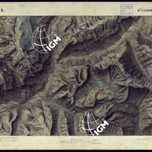 CARTA TOPOGRAFICA DEGLI STATI DI TERRA FERMA DI S.S.R.M. CARLO ALBERTO RE DI SARDEGNA FATTA DAL CORPO DELLO STATO MAGGIORE COMANDATO DAL TEN.TE GEN.LE B.NE DI MONTHOUX ALLA SCALA DI 1 50.000 1831 - FOGLIO L.8 M. CENISIO.