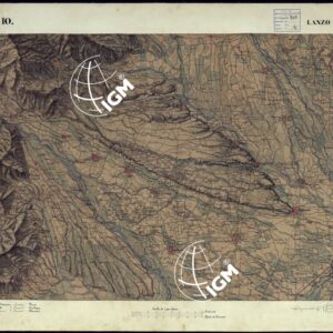 CARTA TOPOGRAFICA DEGLI STATI DI TERRA FERMA DI S.S.R.M. CARLO ALBERTO RE DI SARDEGNA FATTA DAL CORPO DELLO STATO MAGGIORE COMANDATO DAL TEN.TE GEN.LE B.NE DI MONTHOUX ALLA SCALA DI 1 50.000 1831 - FOGLIO L.10 LANZO.