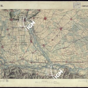 CARTA TOPOGRAFICA DEGLI STATI DI TERRA FERMA DI S.S.R.M. CARLO ALBERTO RE DI SARDEGNA FATTA DAL CORPO DELLO STATO MAGGIORE COMANDATO DAL TEN.TE GEN.LE B.NE DI MONTHOUX ALLA SCALA DI 1 50.000 1831 - FOGLIO L.11 CHIVASSO.