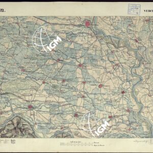 CARTA TOPOGRAFICA DEGLI STATI DI TERRA FERMA DI S.S.R.M. CARLO ALBERTO RE DI SARDEGNA FATTA DAL CORPO DELLO STATO MAGGIORE COMANDATO DAL TEN.TE GEN.LE B.NE DI MONTHOUX ALLA SCALA DI 1 50.000 1831 - FOGLIO L.12 VERCELLI.