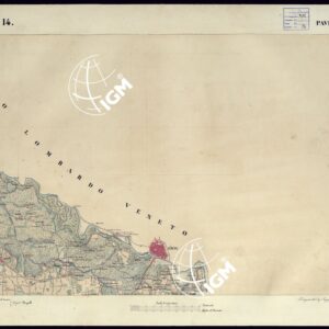 CARTA TOPOGRAFICA DEGLI STATI DI TERRA FERMA DI S.S.R.M. CARLO ALBERTO RE DI SARDEGNA FATTA DAL CORPO DELLO STATO MAGGIORE COMANDATO DAL TEN.TE GEN.LE B.NE DI MONTHOUX ALLA SCALA DI 1 50.000 1831 - FOGLIO L.14 PAVIA.