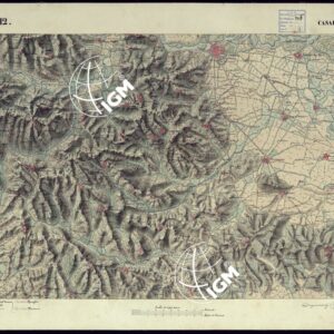 CARTA TOPOGRAFICA DEGLI STATI DI TERRA FERMA DI S.S.R.M. CARLO ALBERTO RE DI SARDEGNA FATTA DAL CORPO DELLO STATO MAGGIORE COMANDATO DAL TEN.TE GEN.LE B.NE DI MONTHOUX ALLA SCALA DI 1 50.000 1831 - FOGLIO M.12 CASALE.
